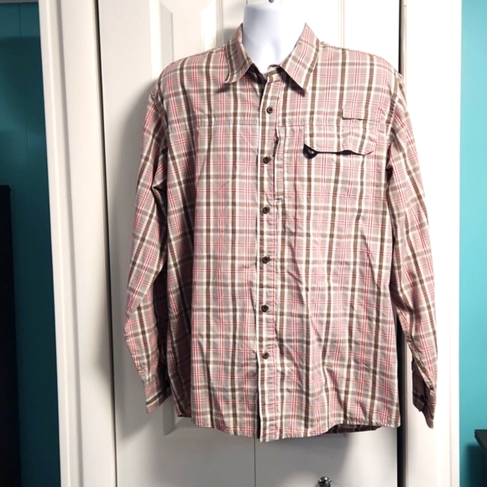 Men's Wrangler Authentics LS Camp Fushing Shirt Large